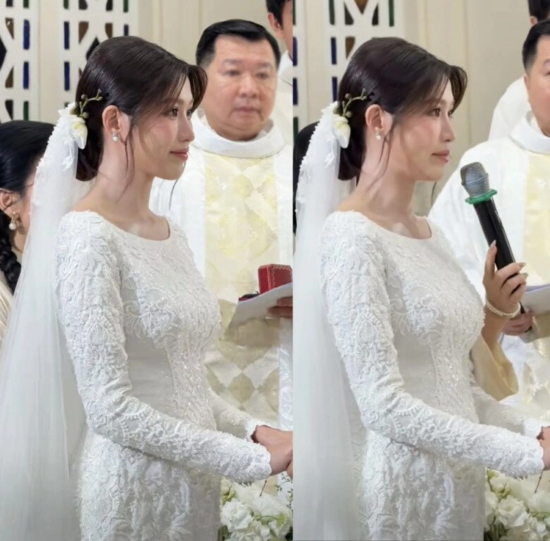 Showbiz việt có thêm nàng dâu hào môn chế nguyễn quỳnh châu làm đám cưới với chồng chủ tịch tại nhà thờ - 4