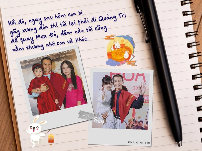 Trung thu nhớ đời với anh tạ phương nam con gái vừa ngã gãy xương đòn lại phải lên đường đi quay mưa đỏ - 1