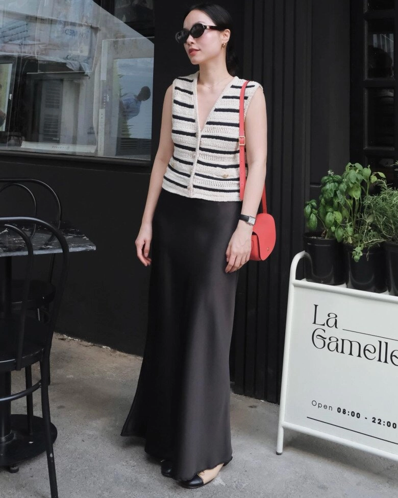 Vợ cơ trưởng trẻ nhất việt nam chỉ mặc đồ đen trắng mà trông sang đẹp như người mẫu nhờ công thức hack dáng cực ngọt - 3