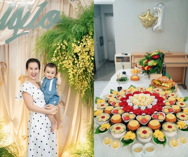 Võ hạ trâm công bố con trai lai ấn kế thừa sự nghiệp tu hành của ông ngoại làm tiệc thôi nôi tại nhà cho quý tử - 1