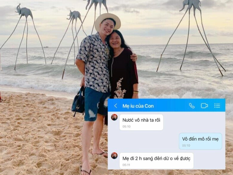 Xót xa cảnh mẹ nam mc chạy lũ 2 lần trong 2 tháng nhà mới sửa sang được chút thì nước lại dâng - 7