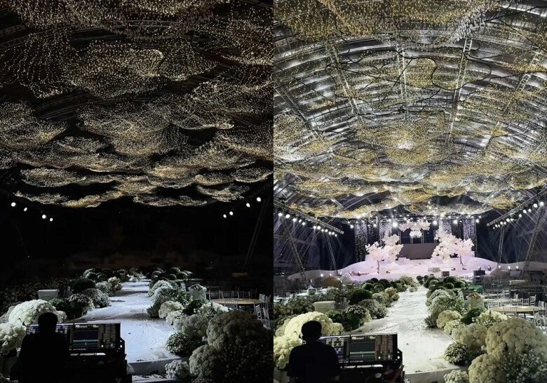 Đỗ thị hà và thiếu gia viết vương đội mưa làm lễ thành hôn rạp cưới lớn nhất quảng trị bị rách do bão số 12 - 12