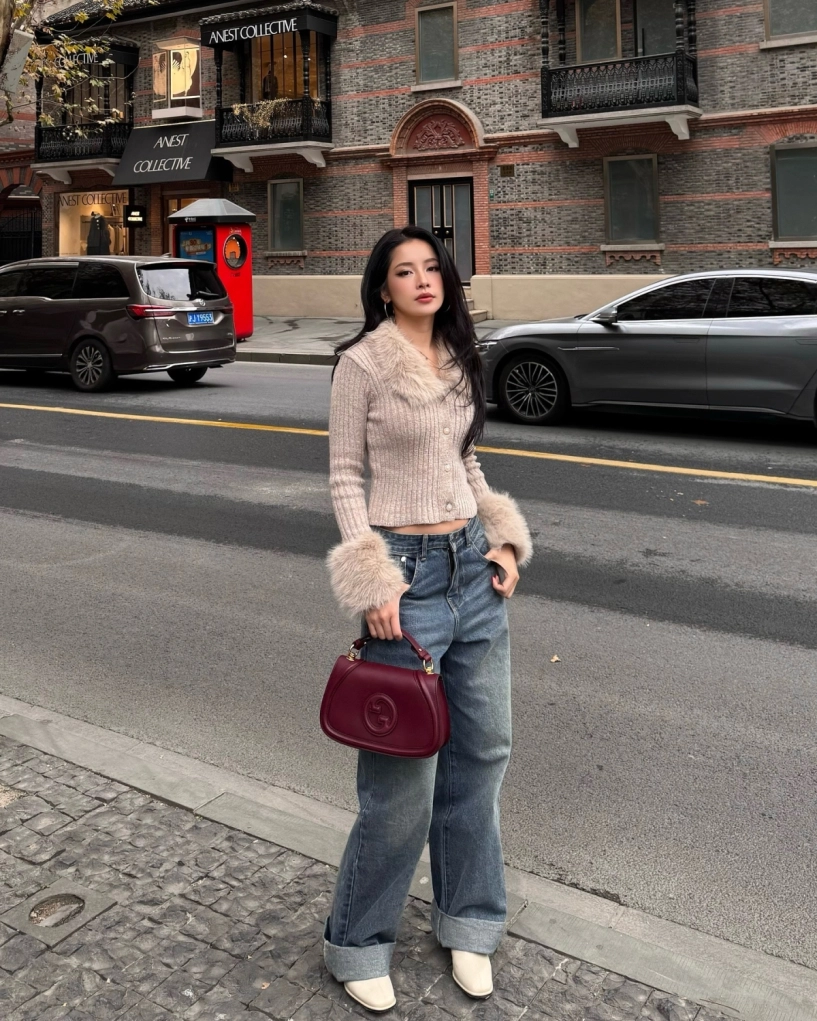 Chi pu được khen mặc đẹp với đồ bình dân mùa lạnh - 2