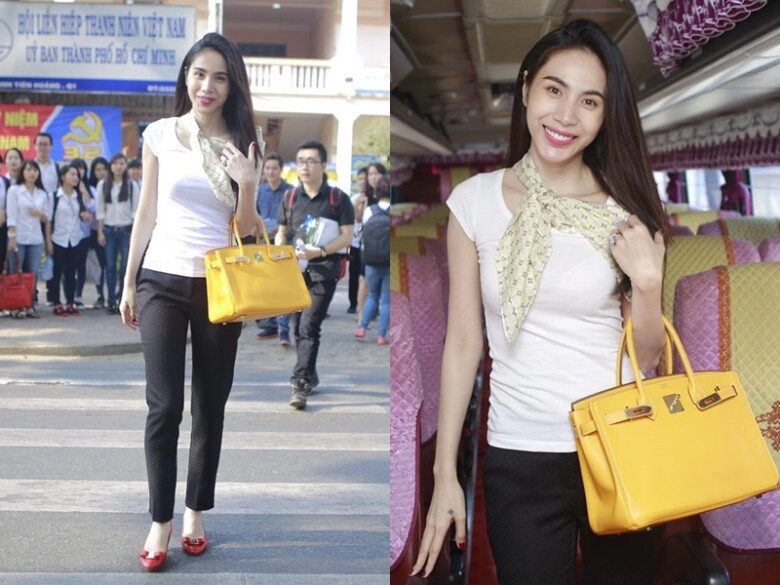 Đi xe sang thủy tiên vẫn trung thành với mẫu túi hiệu dùng 10 năm chưa chán từng mang lên xe khách về quê - 5