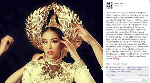 Hé lộ hình ảnh đầu tiên về trang phục dân tộc của phạm hương - 1