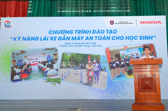 Honda khởi động khóa bồi dưỡng kiến thức pháp luật và kỹ năng lái xe gắn máy an toàn cho học sinh - 5