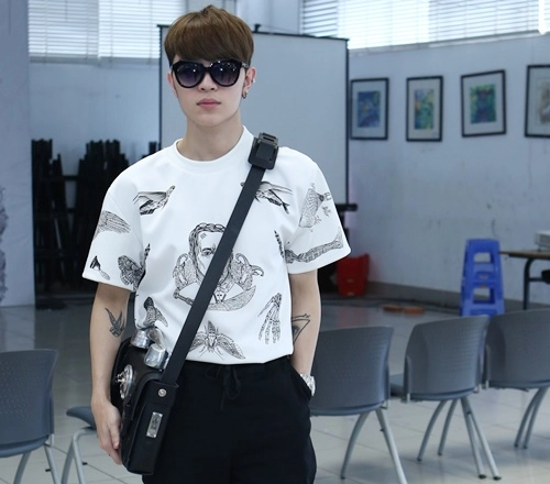 Hot boy mê unisex sành điệu với màu đen - trắng - 3