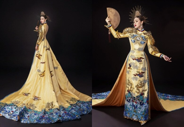 Hương giang mặc áo dài trắng tinh tại miss universe nhìn lại 4 lần áo dài việt thắng giải trang phục dân tộc đẹp nhất - 6