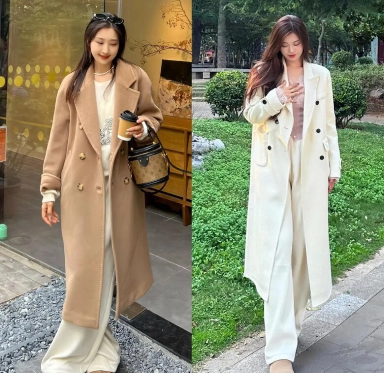 Không phải quần ống rộng hay legging đây là kiểu quần mặc với áo khoác dài đẹp nhất giúp kéo chân dài cả mét - 2