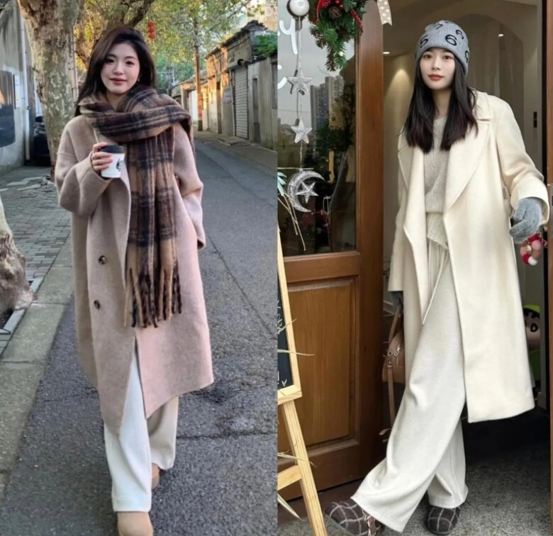 Không phải quần ống rộng hay legging đây là kiểu quần mặc với áo khoác dài đẹp nhất giúp kéo chân dài cả mét - 6