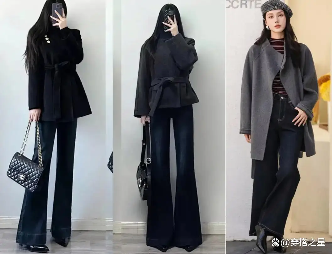 Mặc áo khoác dài nên phối với quần hay váy để tôn dáng chị em cứ áp dụng công thức 3 quần - 3 váy là chân ái - 2