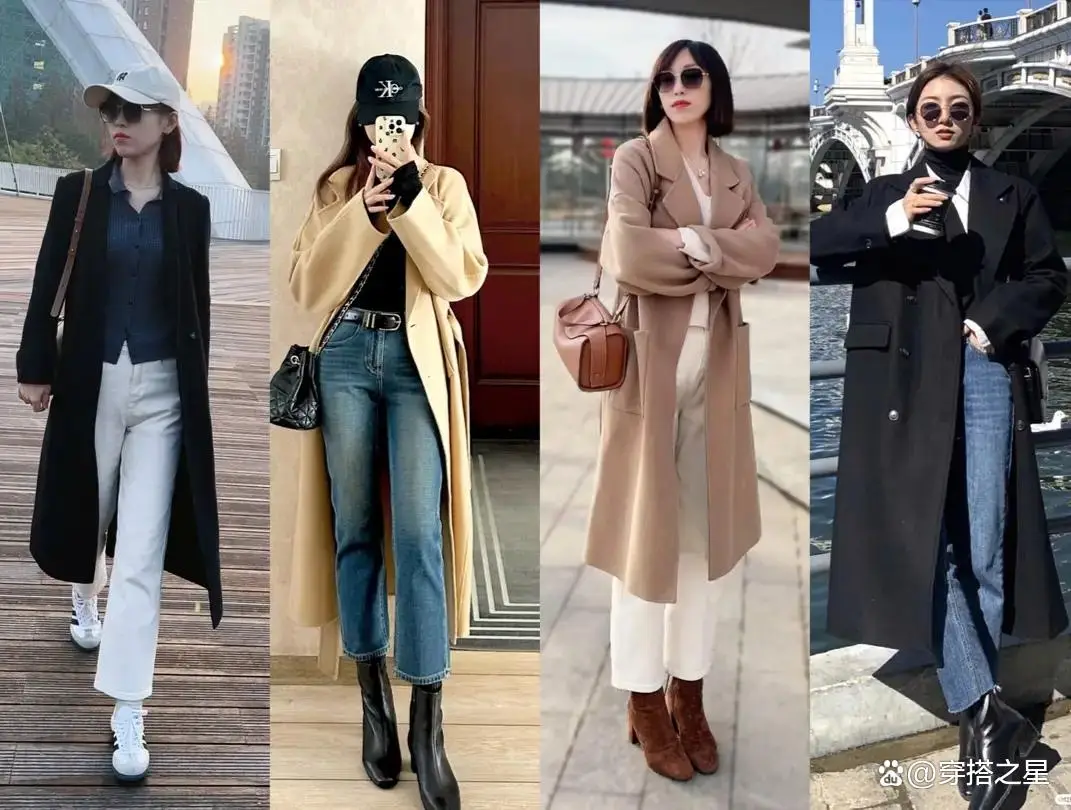 Mặc áo khoác dài nên phối với quần hay váy để tôn dáng chị em cứ áp dụng công thức 3 quần - 3 váy là chân ái - 3