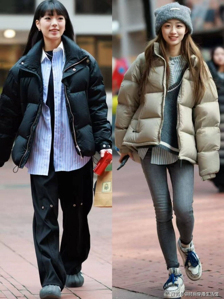 Mặc áo phao nên phối với quần jeans bó sát hay quần ống rộng chị em sành thời trang đều áp dụng công thức này - 1