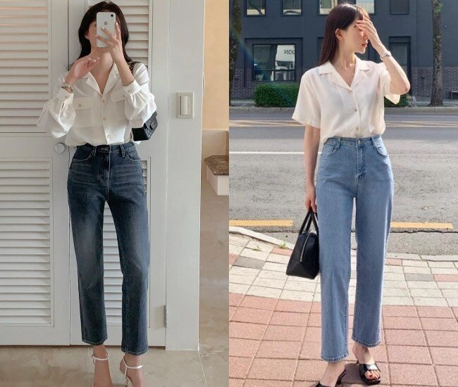 Quần jeans ống đứng đúng là bí kíp của dân công sở 10 kiểu phối giúp chị em lên đời trong vòng một nốt nhạc - 1