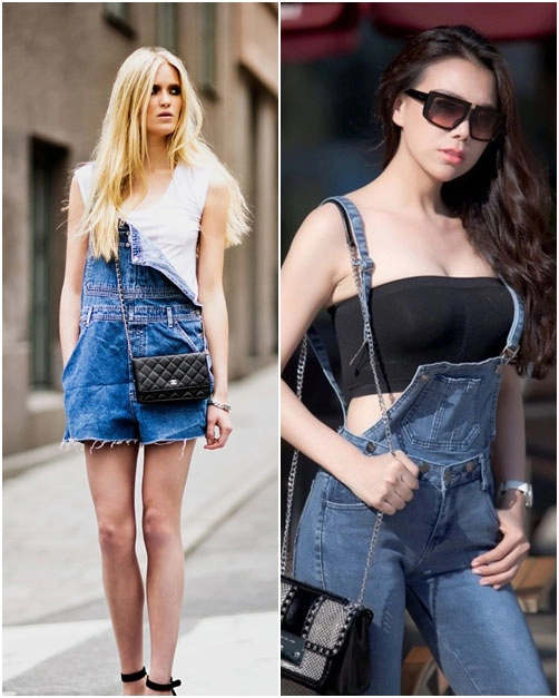 Sao việt diện quần yếm đụng hàng các fashionista - 2