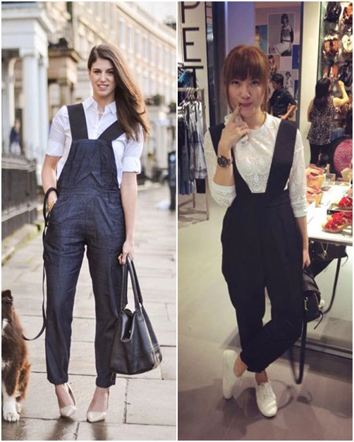 Sao việt diện quần yếm đụng hàng các fashionista - 4