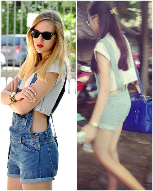 Sao việt diện quần yếm đụng hàng các fashionista - 6