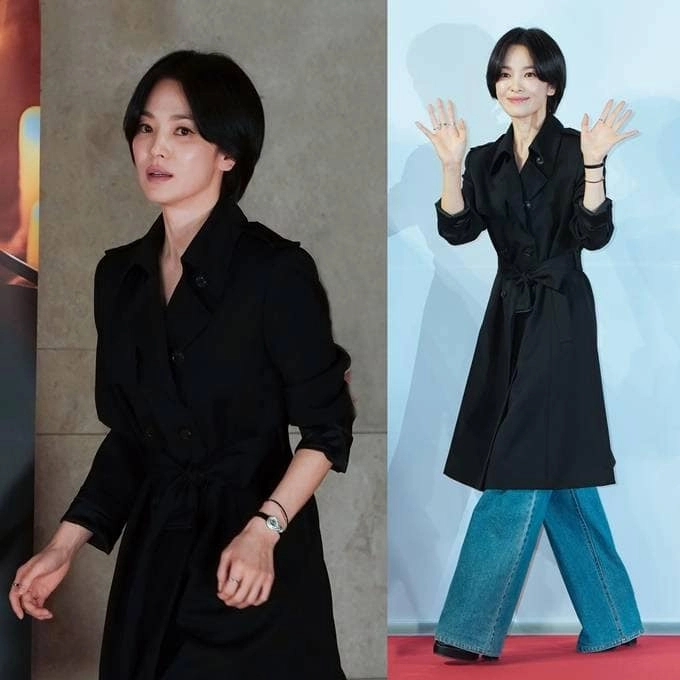 Song hye kyo cao chưa đến 1m7 nhưng diện quần jeans kiểu nào cũng đẹp nhìn cách phối đơn giản nhưng cực kỳ tôn dáng - 9