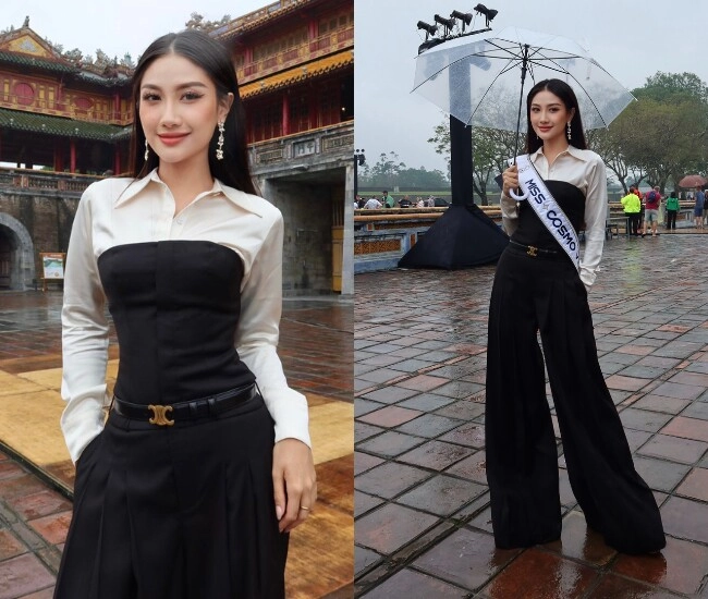 Tín hiệu vui của hoa hậu phương linh tại miss cosmo 2025 - 1