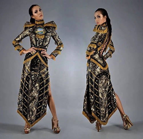 Trang phục dân tộc tại hh hoàn vũ 2014 gây tranh cãi - 1