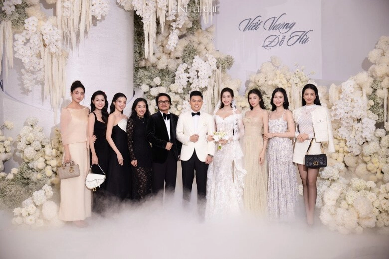 Váy áo của dàn hoa á hậu chưng diện dự đám cưới đỗ thị hà lương thùy linh liên tục đụng hàng với nhiều người đẹp - 1