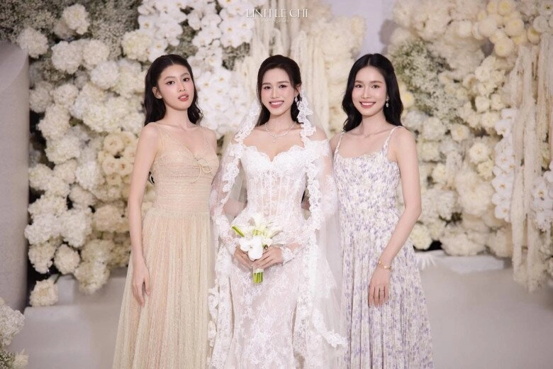 Váy áo của dàn hoa á hậu chưng diện dự đám cưới đỗ thị hà lương thùy linh liên tục đụng hàng với nhiều người đẹp - 3
