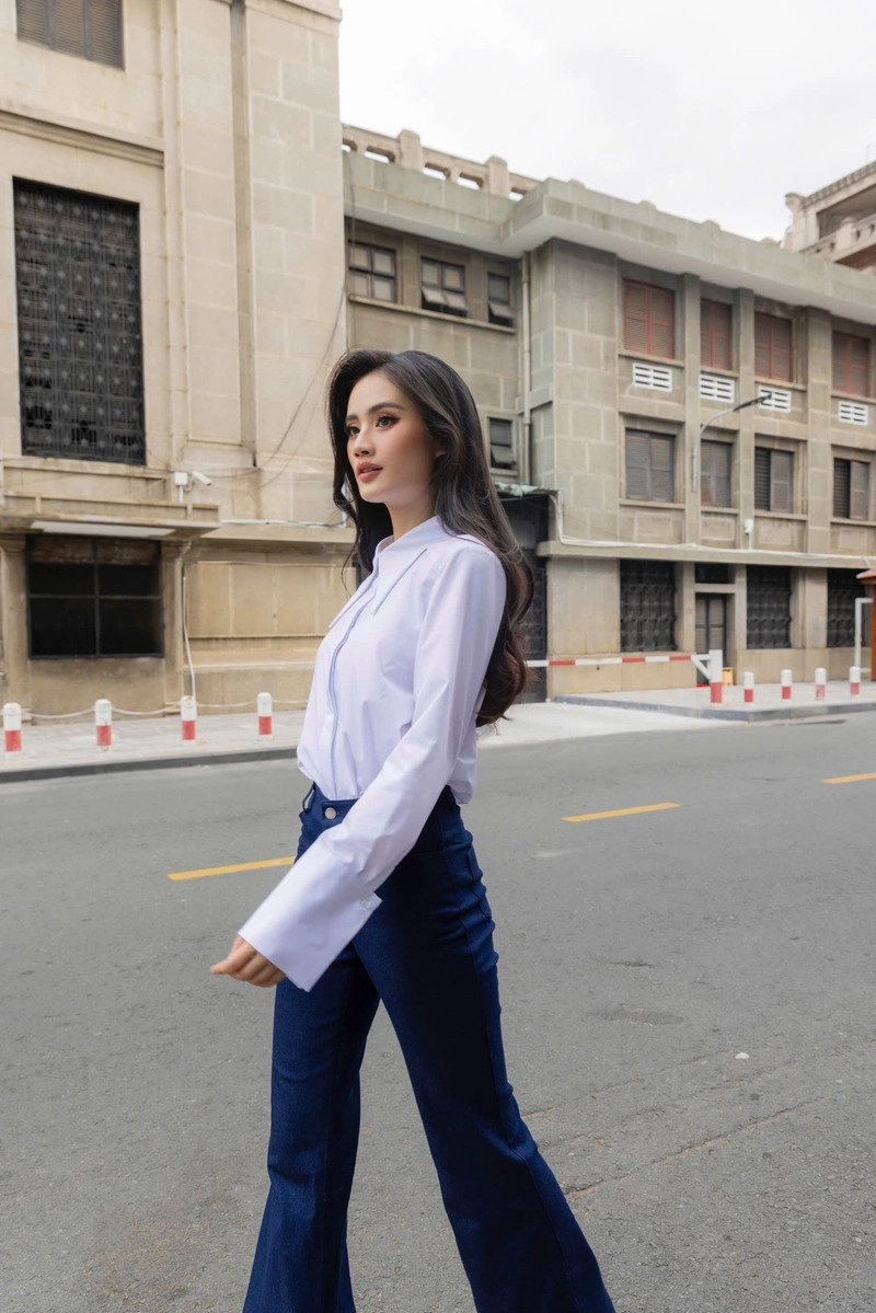 Ý nhi gây chú ý với phong cách sơ mi trắng tối giản - 8