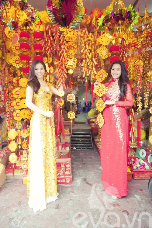 Bản sao jennifer phạm diện áo dài du xuân - 7