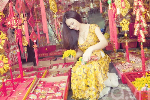 Bản sao jennifer phạm diện áo dài du xuân - 9