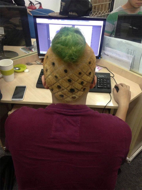 đắng lòng chàng trai việt phải cắt tóc hình quả dứa vì trót dại - 7