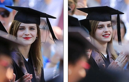 Emma watson đẹp như tranh ở lễ tốt nghiệp - 12