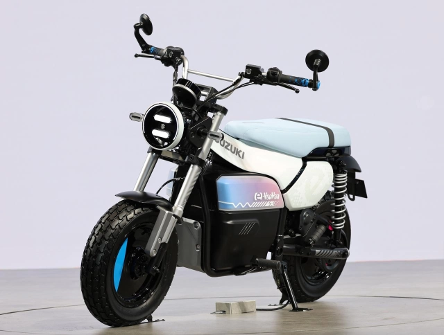 Hình ảnh thực tế của suzuki e-vanvan vừa ra mắt tại jms 2025 - chiếc minibike điện rất đáng chơi - 5