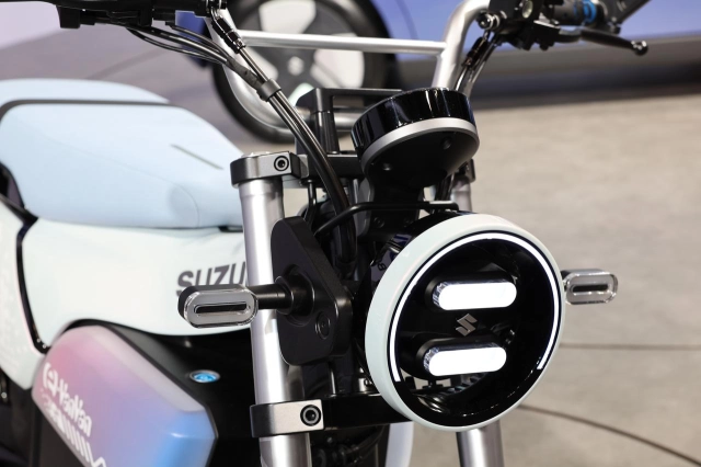 Hình ảnh thực tế của suzuki e-vanvan vừa ra mắt tại jms 2025 - chiếc minibike điện rất đáng chơi - 6