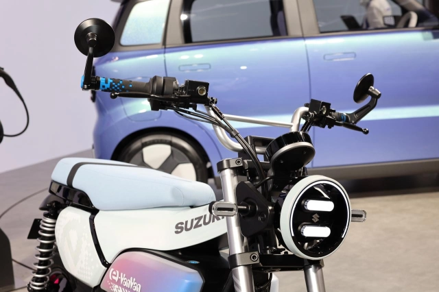 Hình ảnh thực tế của suzuki e-vanvan vừa ra mắt tại jms 2025 - chiếc minibike điện rất đáng chơi - 14