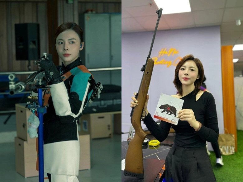 hoa khôi bắn súng 2k4 mang hàm thượng úy gây bất ngờ với diện mạo đời thường đẹp như hoa hậu chân dài chuẩn mẫu - 5