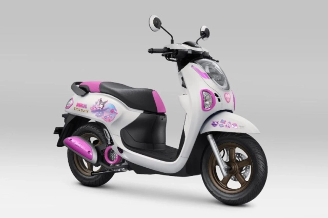 Honda indo trình làng scoopy phiên bản đặc biệt kuromi với phối màu cực kì dễ thương - 3