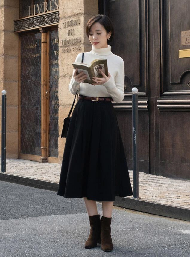 Khi đi làm tôi mới biết phụ nữ công sở có gu ăn mặc không bao giờ đi giày bệt với váy dài họ thích 3 kiểu này hơn - 5