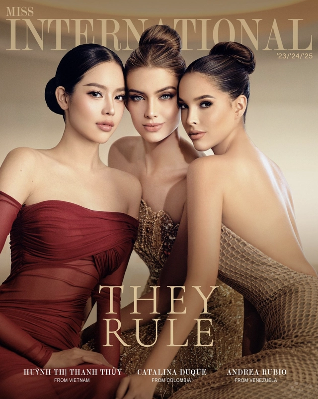 Khoảnh khắc 3 hoa hậu quốc tế chung khung hình gây sốt fan sắc đẹp - 1