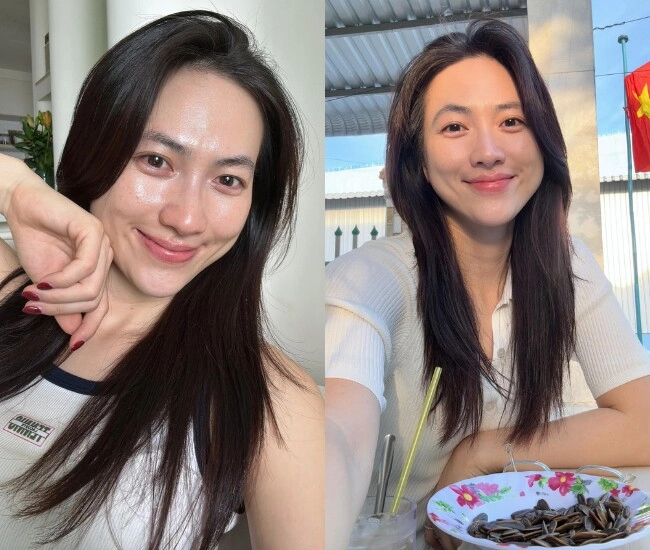 ngọc nữ trăm tỷ vbiz có mặt mộc cực phẩm da căng bóng phát mê nhờ chăm uống vàng lỏng của người nghèo - 1