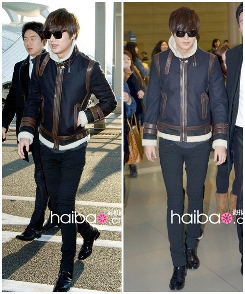 Soi phong cách thời trang sân bay tủ của lee min ho - 13