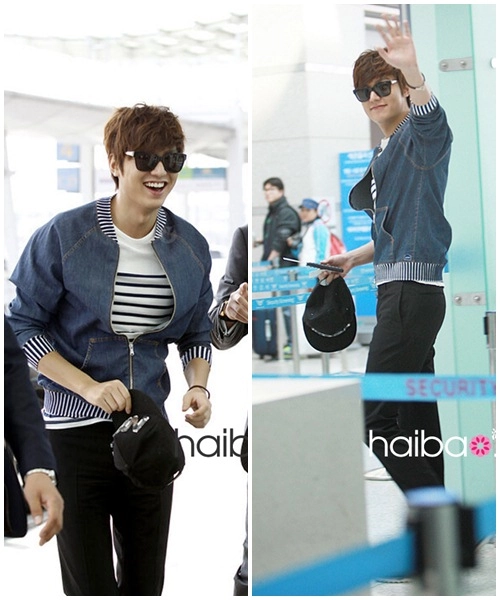 Soi phong cách thời trang sân bay tủ của lee min ho - 14