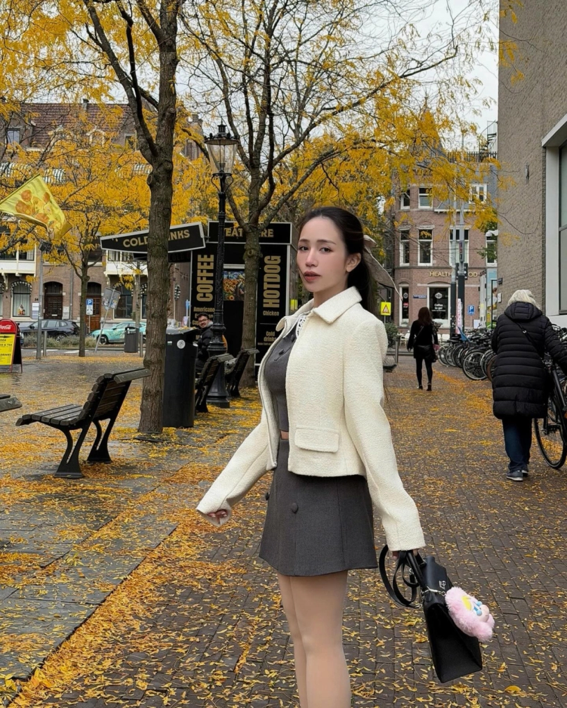 Con gái minh nhựa diện loạt đồ tiểu thư nhà giàu trên phố - 4