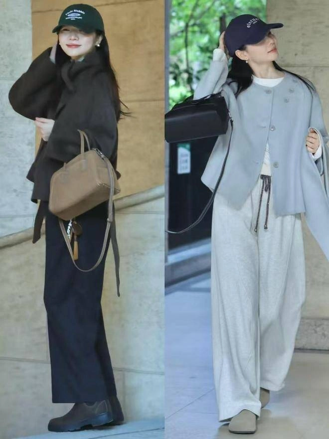 So với áo khoác dài kiểu áo khoác này phối với quần ống rộng đỉnh chóp hơn hẳn lại kéo chân dài cả mét - 5