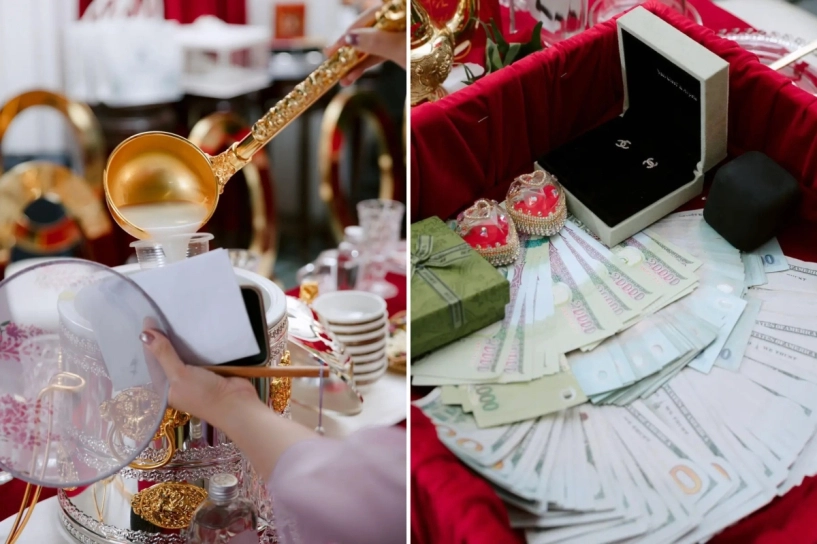 Trang phục chàng rể mông cổ gây chú ý ở lễ rước dâu việt - 9