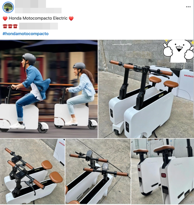 Honda motocompacto xe điện gập gọn như vali xách tay về việt nam với giá ngang ngửa air blade 125 - 3
