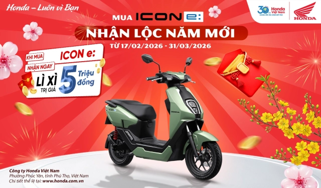 Lì xì đầu xuân honda việt nam ưu đãi đặc biệt 5 triệu đồng khi mua honda icon e - 1